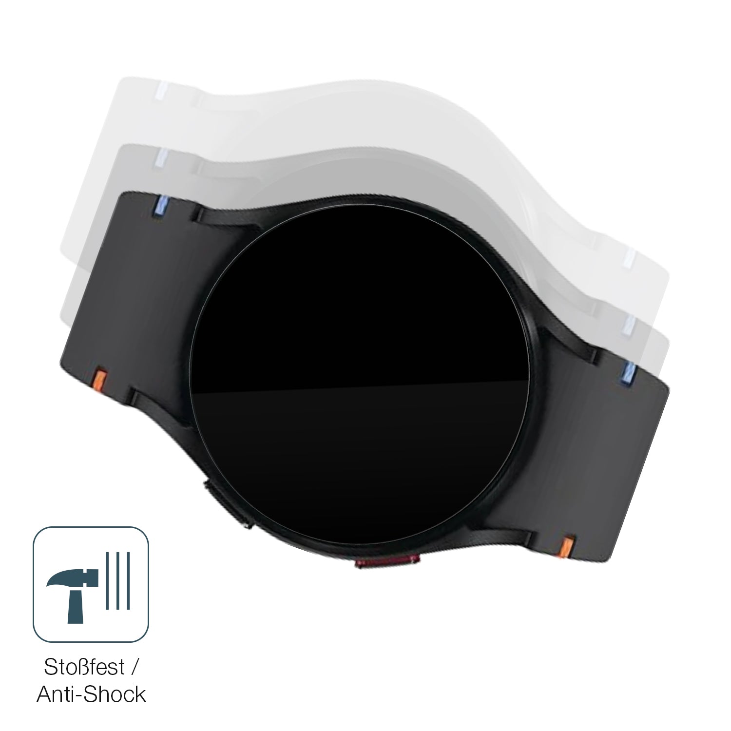 Schutz gegen Kratzer auf dem Samsung Galaxy Watch FE 40mm Glas durch Schlüssel, Stöße gegen die Tischkante oder Stürze