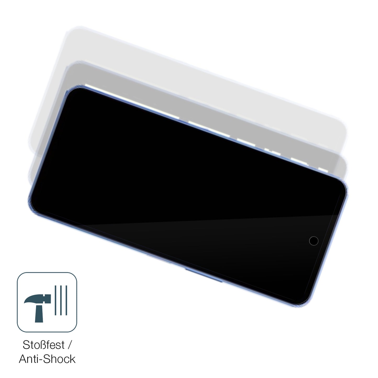 Schutz gegen Kratzer auf dem Sharp Aquos wish5 Glas durch Schlüssel, Stöße gegen die Tischkante oder Stürze