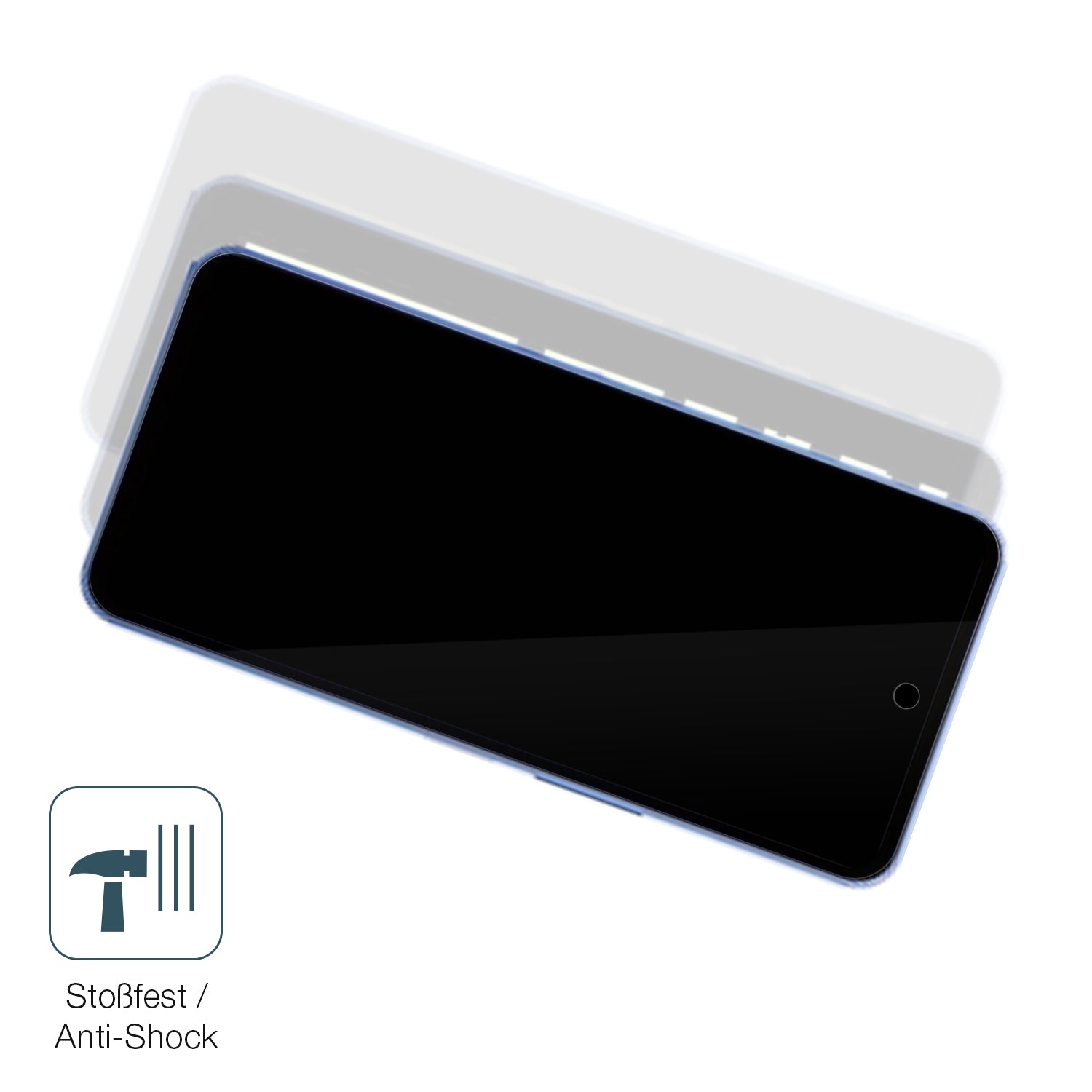 Schutz gegen Kratzer auf dem Sharp Aquos wish5 Glas durch Schlüssel, Stöße gegen die Tischkante oder Stürze