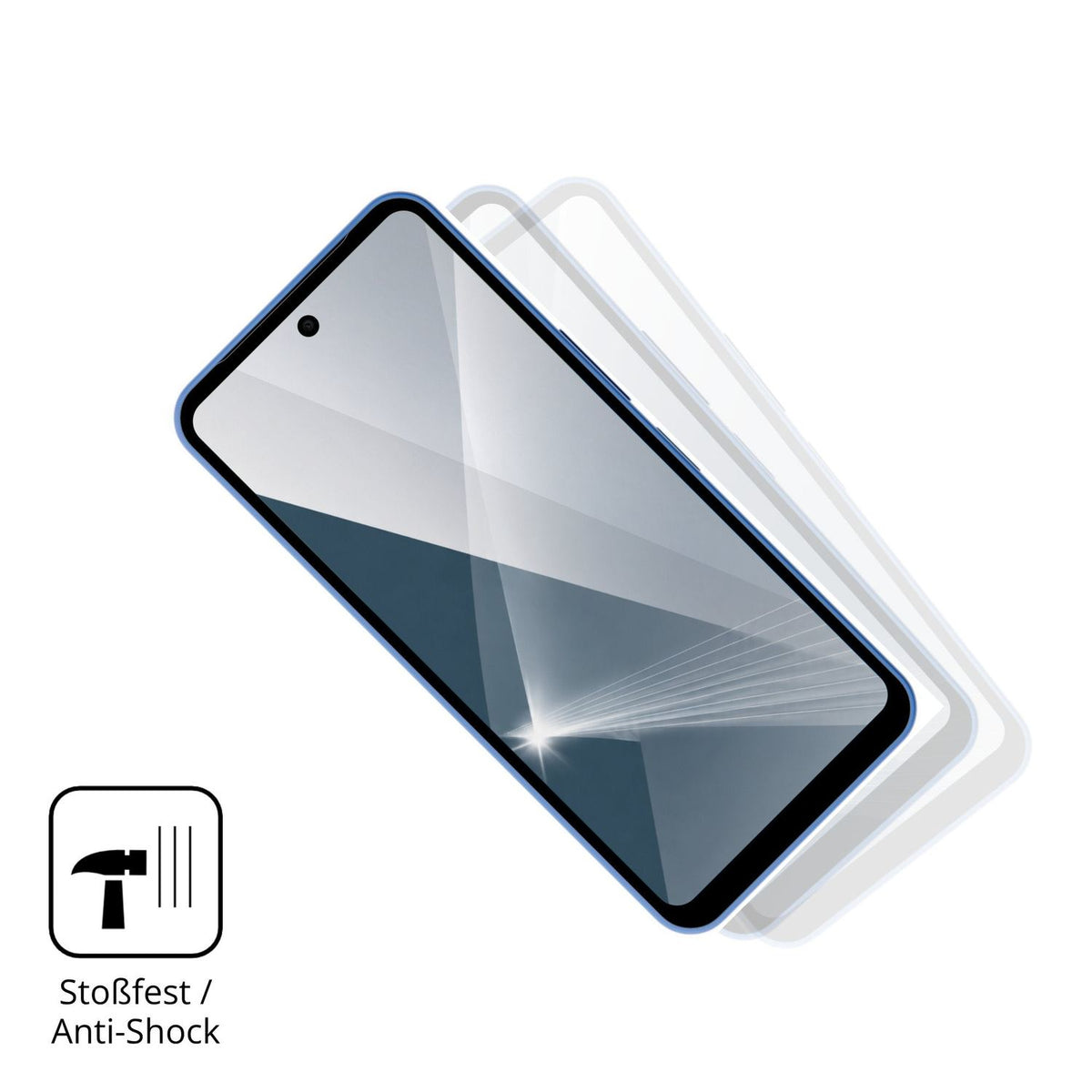Schutz gegen Kratzer auf dem Sharp Aquos wish6 Glas durch Schlüssel, Stöße gegen die Tischkante oder Stürze
