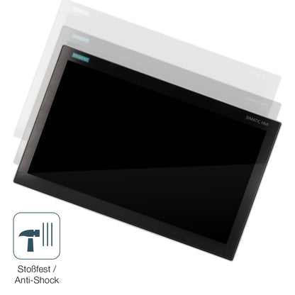 Schutz gegen Kratzer auf dem Siemens IPC 477E Glas durch Schlüssel, Stöße gegen die Tischkante oder Stürze