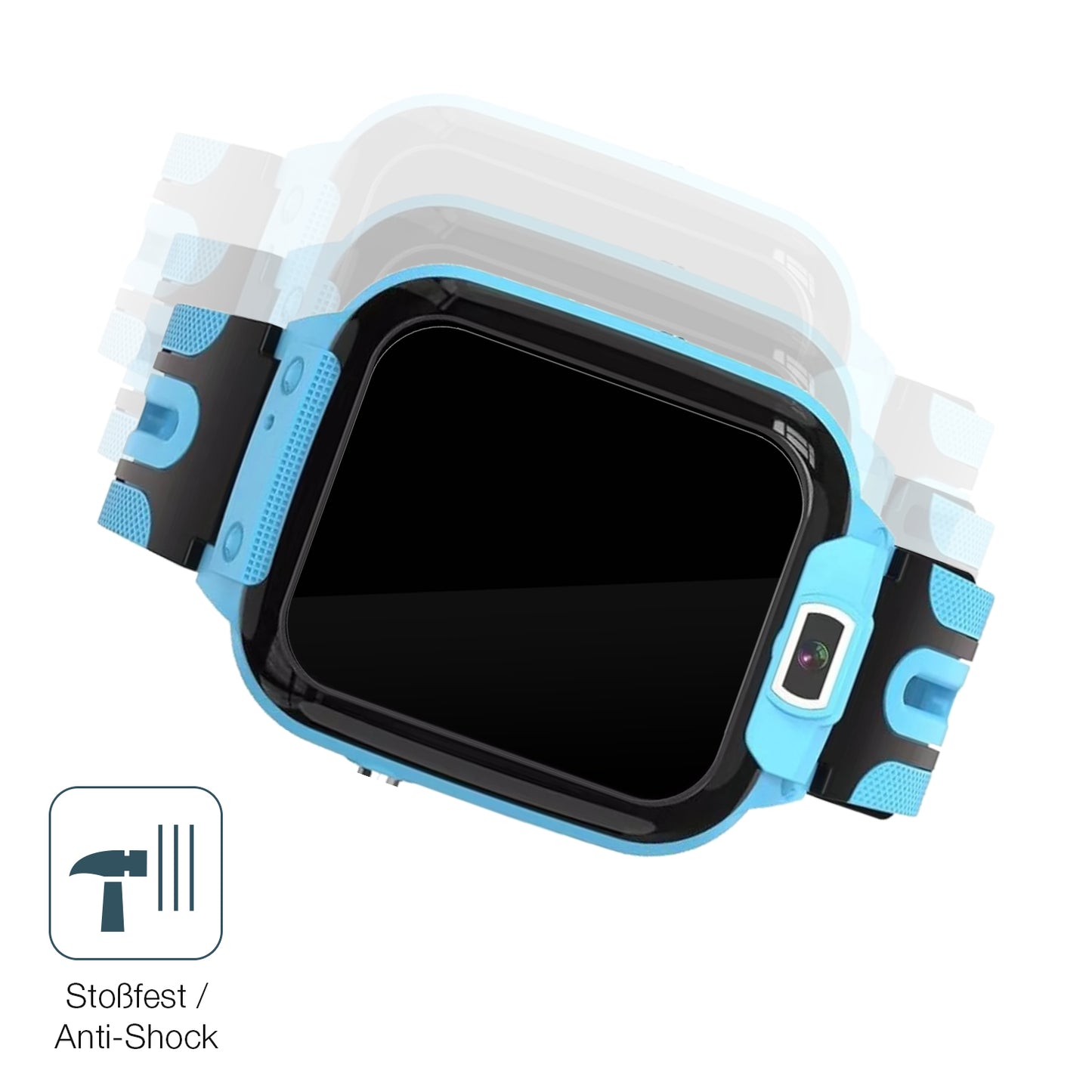 Schutz gegen Kratzer auf dem Smartwatch Kinder mit Telefonfunktion Glas durch Schlüssel, Stöße gegen die Tischkante oder Stürze