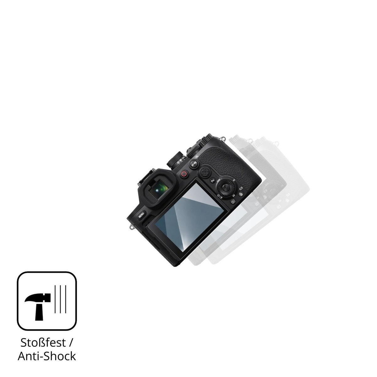 Schutz gegen Kratzer auf dem Sony RX10 V Glas durch Schlüssel, Stöße gegen die Tischkante oder Stürze