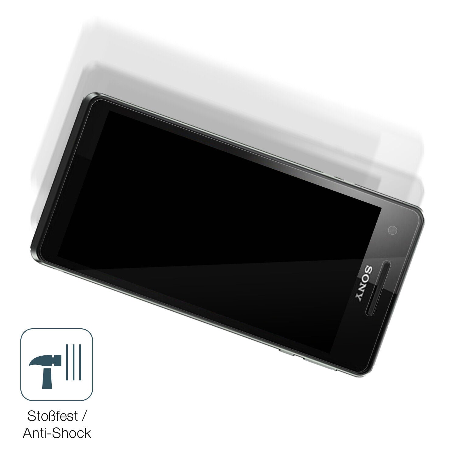 Schutz gegen Kratzer auf dem Sony Xperia V Glas durch Schlüssel, Stöße gegen die Tischkante oder Stürze