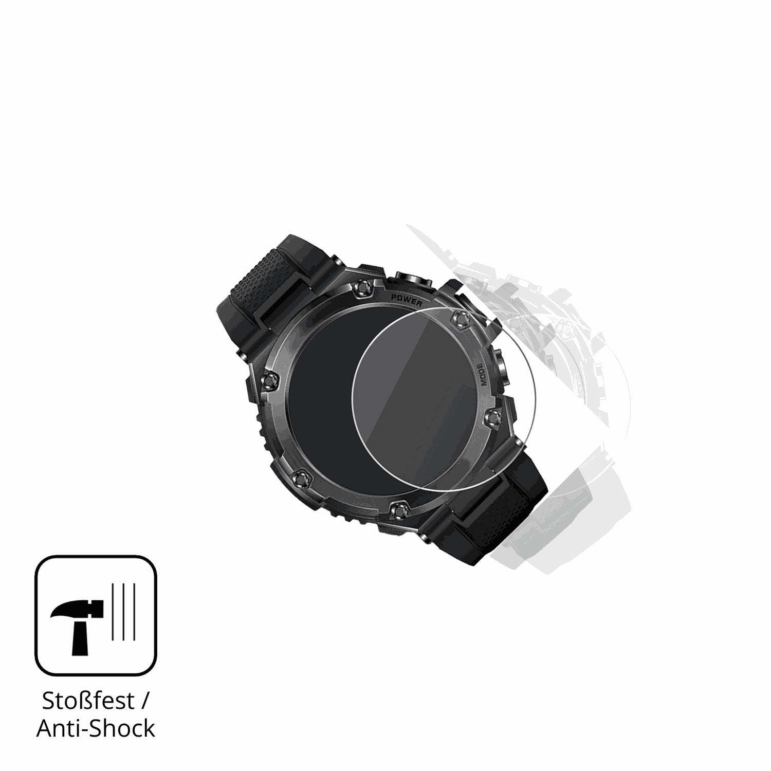 Schutz gegen Kratzer auf dem Stahlgear Titan Pro Glas durch Schl�ssel, St��e gegen die Tischkante oder St�rze