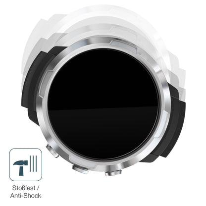 Schutz gegen Kratzer auf dem Suunto D5 Tauchcomputer Glas durch Schlüssel, Stöße gegen die Tischkante oder Stürze