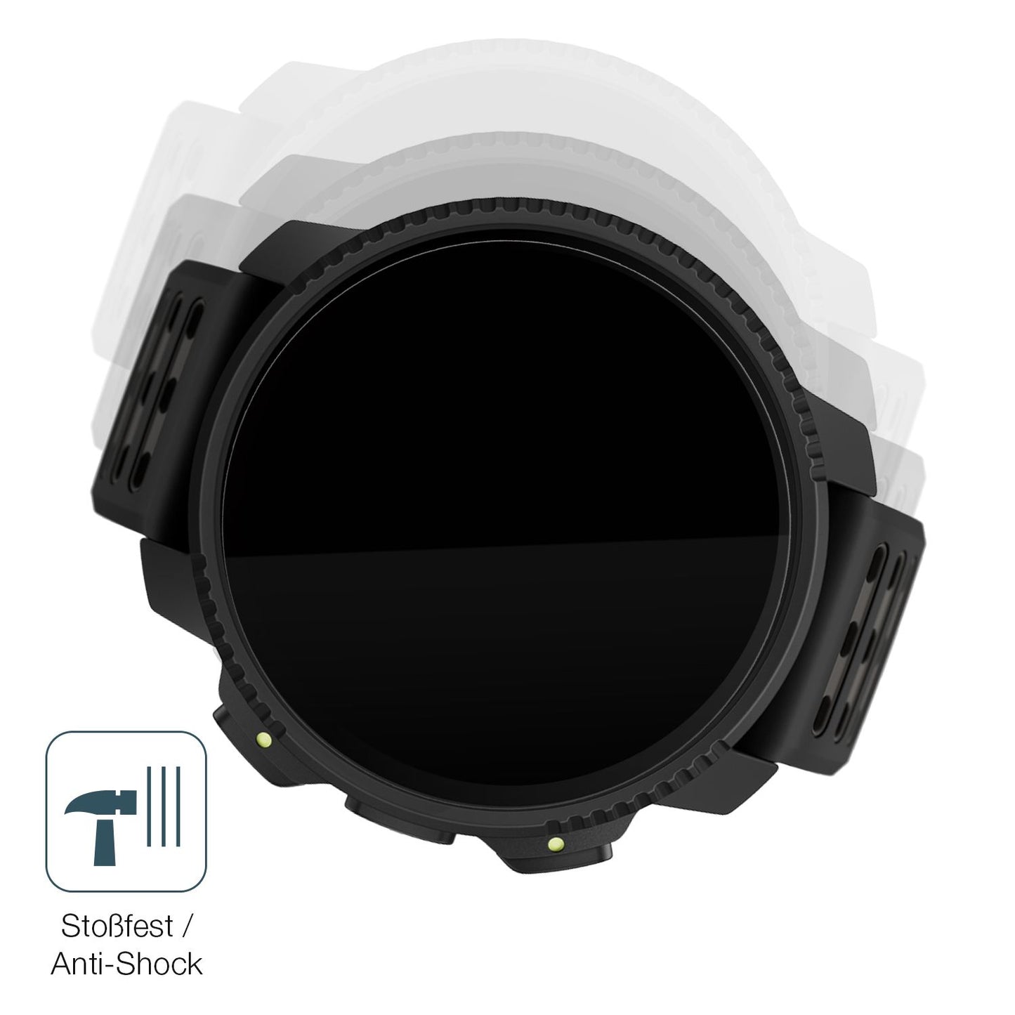 Schutz gegen Kratzer auf dem Suunto Vertical 2 Glas durch Schlüssel, Stöße gegen die Tischkante oder Stürze