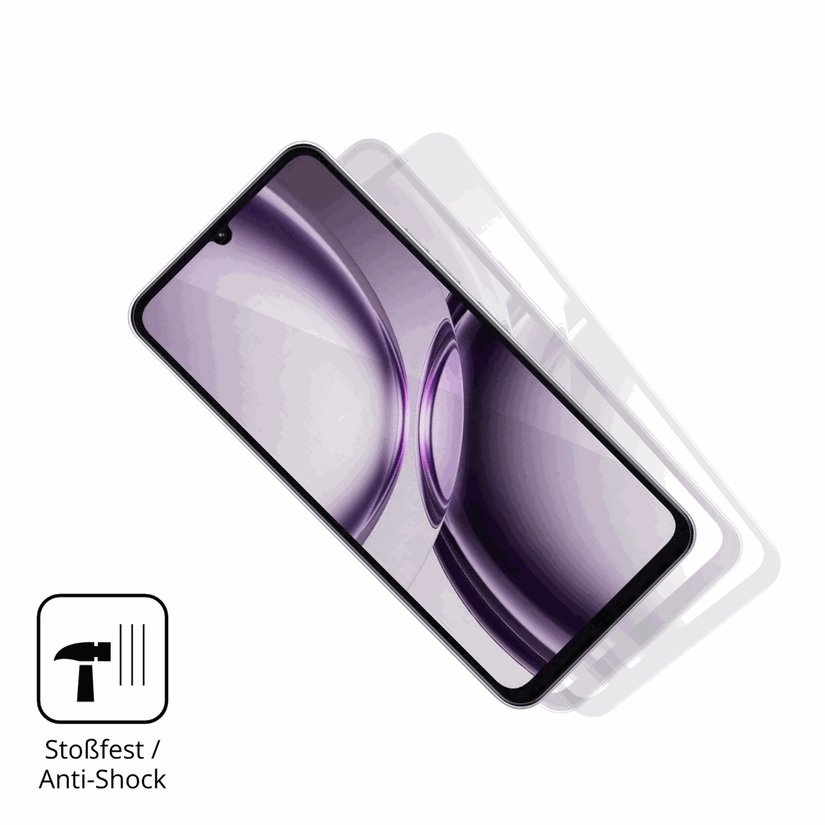 Schutz gegen Kratzer auf dem Tecno Pop 20 Glas durch Schlüssel, Stöße gegen die Tischkante oder Stürze