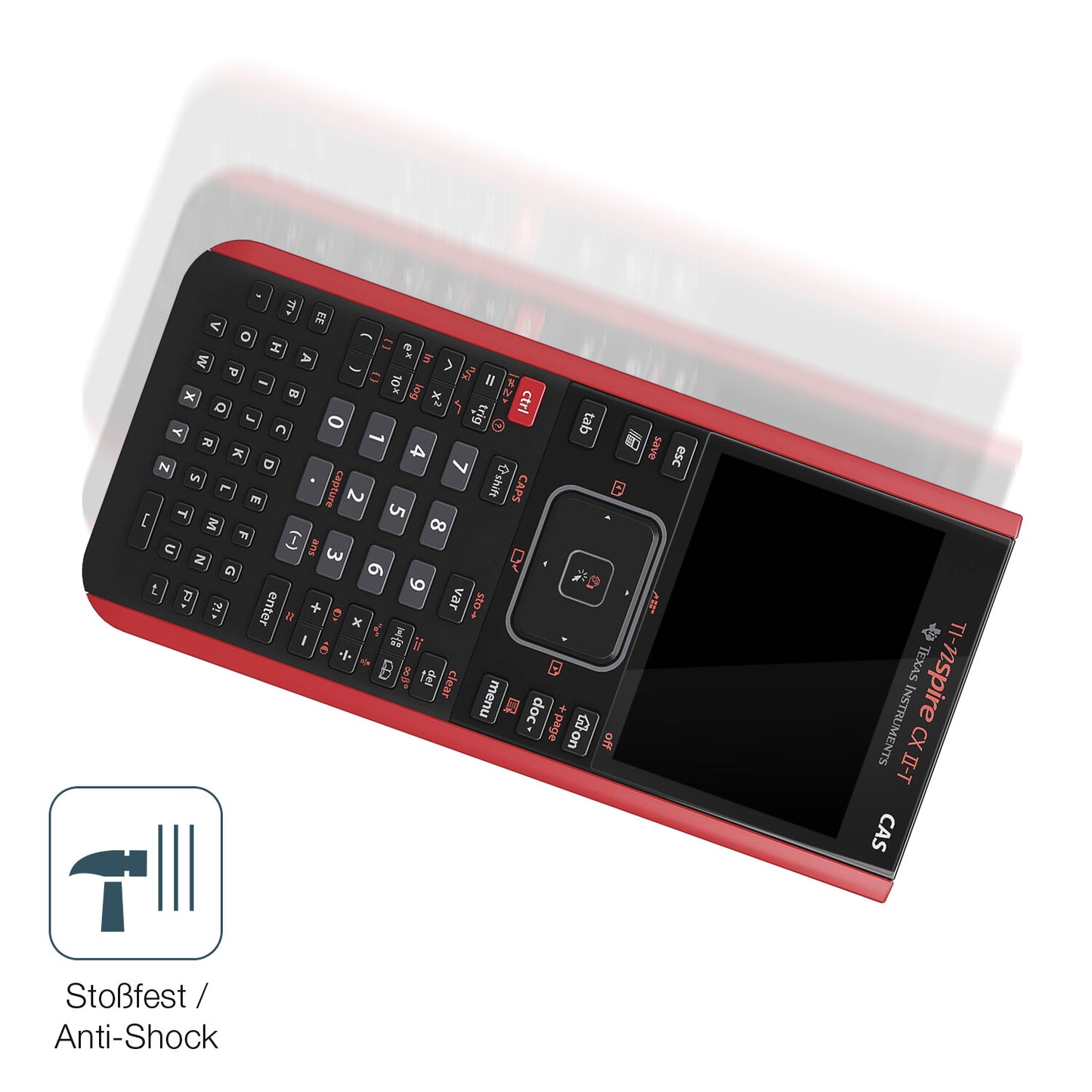 Schutz gegen Kratzer auf dem Texas Instruments CX CAS II FC TI-Nspire CX II-T CAS Glas durch Schlüssel, Stöße gegen die Tischkante oder Stürze