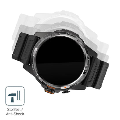 Schutz gegen Kratzer auf dem ticWatch Atlas Glas durch Schlüssel, Stöße gegen die Tischkante oder Stürze