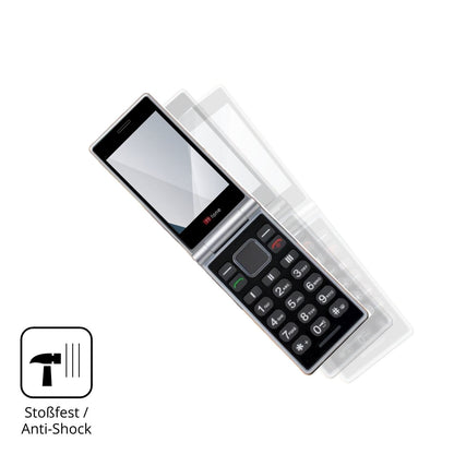 Schutz gegen Kratzer auf dem TTfone TT990 4G Glas durch Schlüssel, Stöße gegen die Tischkante oder Stürze