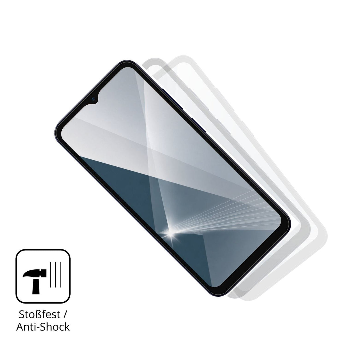 Schutz gegen Kratzer auf dem Ulefone Note 23 Glas durch Schlüssel, Stöße gegen die Tischkante oder Stürze