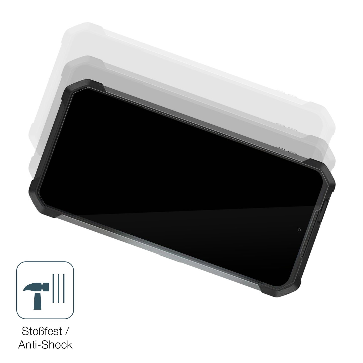 Schutz gegen Kratzer auf dem Unihertz Tank 4 Pro Glas durch Schlüssel, Stöße gegen die Tischkante oder Stürze