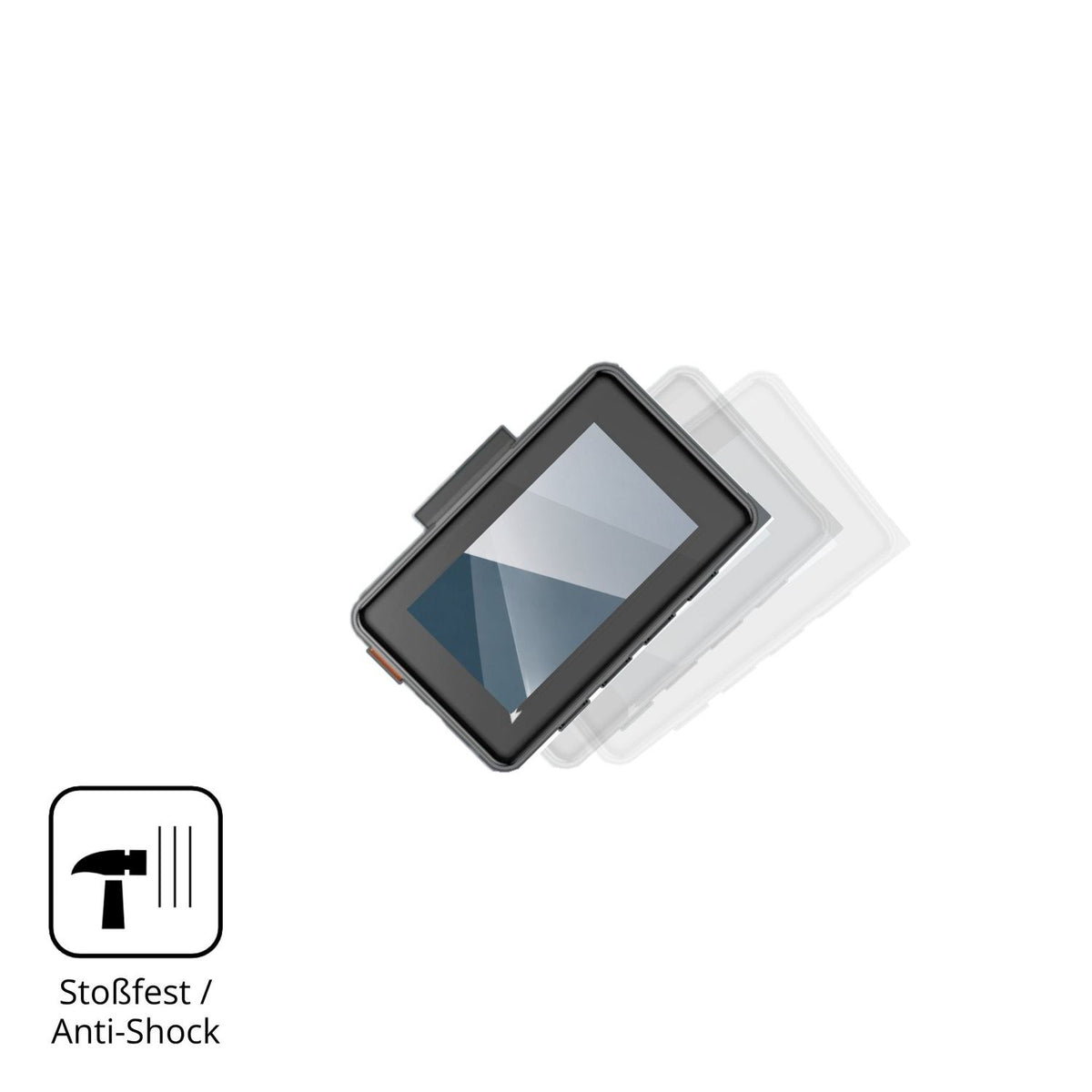 Schutz gegen Kratzer auf dem Vantrue Element 2 Glas durch Schlüssel, Stöße gegen die Tischkante oder Stürze