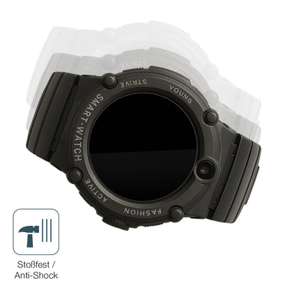 Schutz gegen Kratzer auf dem Watchmark GPS Watch Kids Glas durch Schlüssel, Stöße gegen die Tischkante oder Stürze