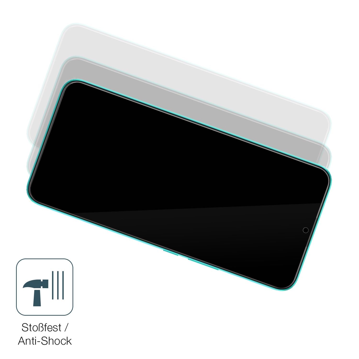 Schutz gegen Kratzer auf dem Wiko T10 Glas durch Schlüssel, Stöße gegen die Tischkante oder Stürze