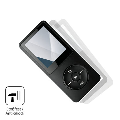 Schutz gegen Kratzer auf dem Witfoam SHD151 MP3-Player Glas durch Schlüssel, Stöße gegen die Tischkante oder Stürze