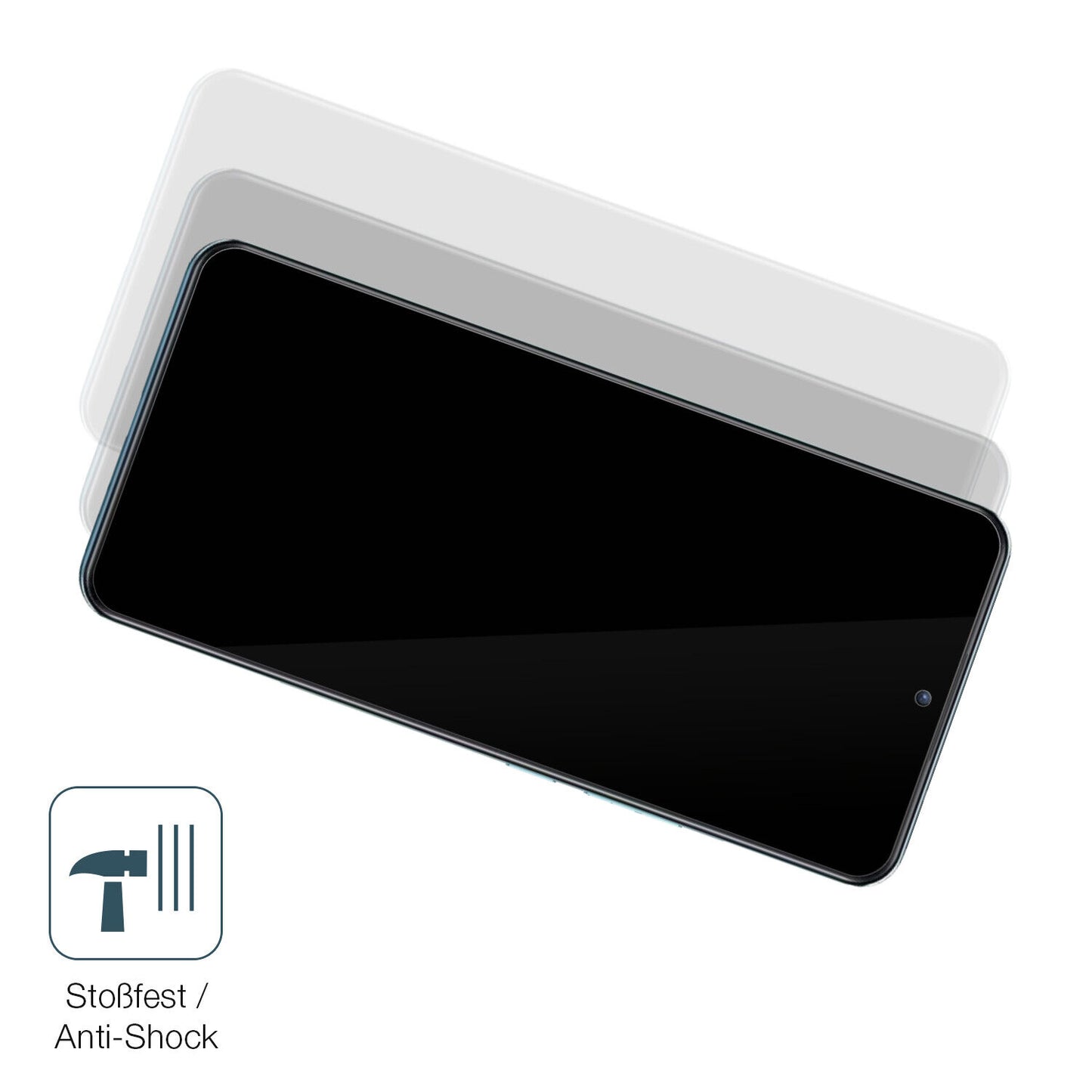 Schutz gegen Kratzer auf dem Xiaomi Mi 12T Glas durch Schlüssel, Stöße gegen die Tischkante oder Stürze