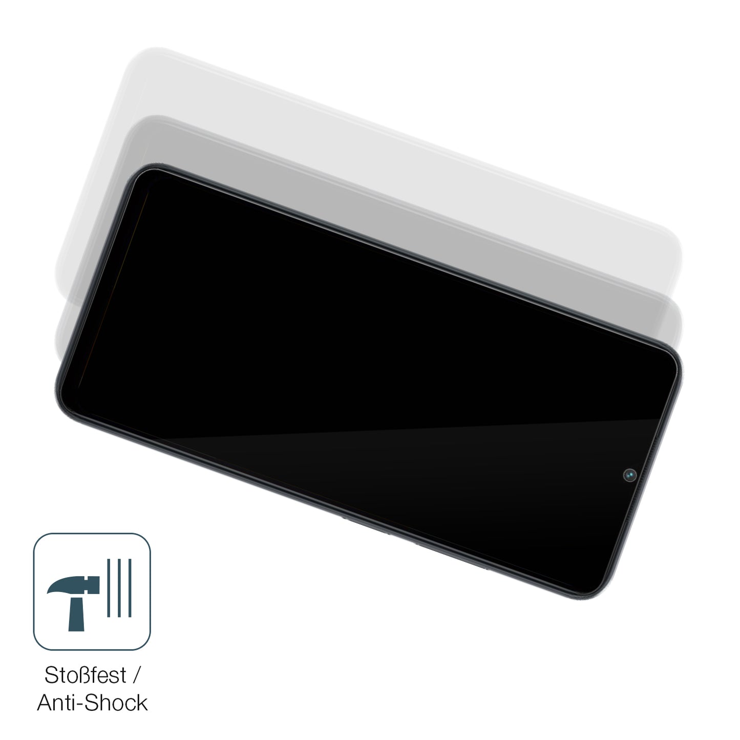 Schutz gegen Kratzer auf dem Xiaomi Poco M5 Glas durch Schlüssel, Stöße gegen die Tischkante oder Stürze