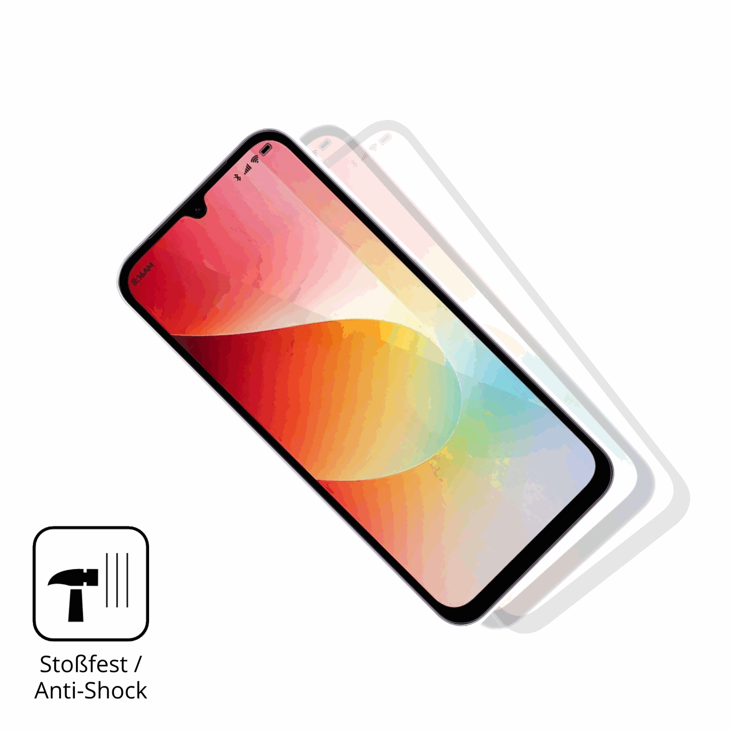 Schutz gegen Kratzer auf dem Xiaomi Redmi 15A 5G Glas durch Schlüssel, Stöße gegen die Tischkante oder Stürze