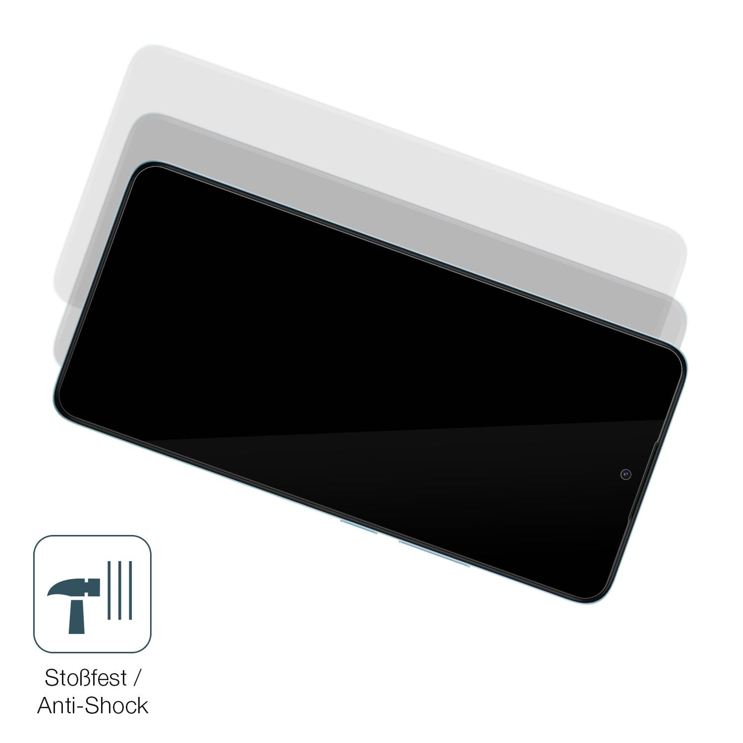 Schutz gegen Kratzer auf dem Xiaomi Redmi 15C Glas durch Schlüssel, Stöße gegen die Tischkante oder Stürze