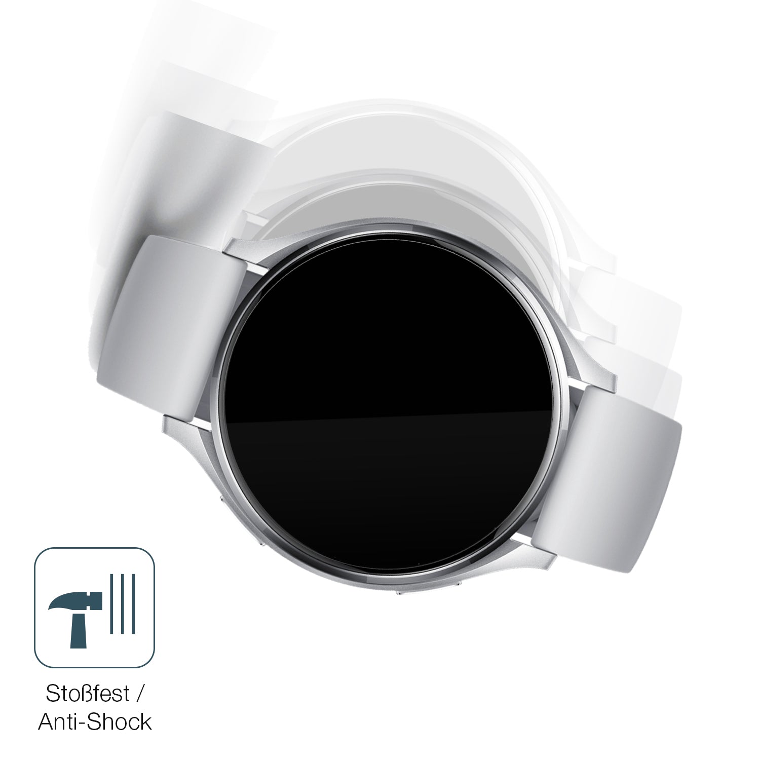 Schutz gegen Kratzer auf dem Xiaomi Watch 2 Glas durch Schlüssel, Stöße gegen die Tischkante oder Stürze
