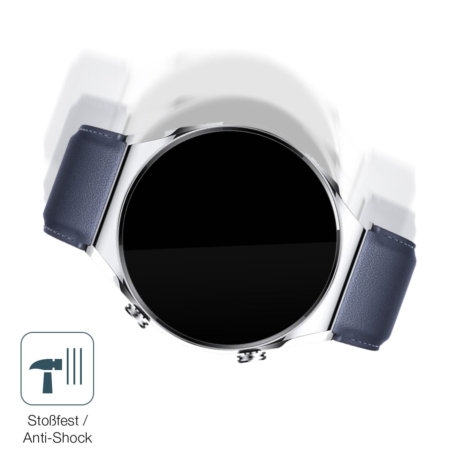 Schutz gegen Kratzer auf dem Xiaomi Watch S1 Glas durch Schlüssel, Stöße gegen die Tischkante oder Stürze