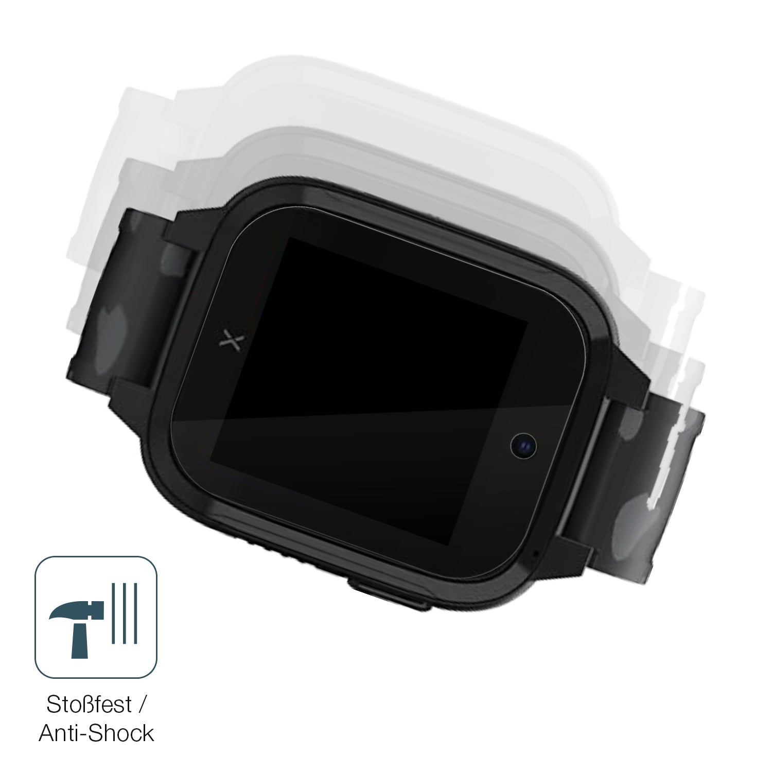 Schutz gegen Kratzer auf dem Xplora XGO3 2. Gen Glas durch Schlüssel, Stöße gegen die Tischkante oder Stürze
