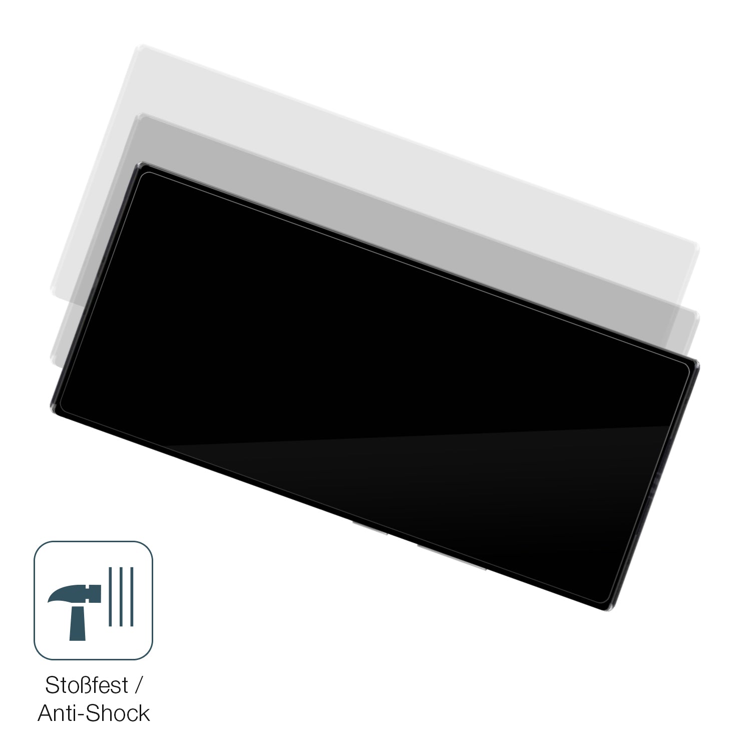 Schutz gegen Kratzer auf dem ZTE Axon 40 Ultra Glas durch Schlüssel, Stöße gegen die Tischkante oder Stürze