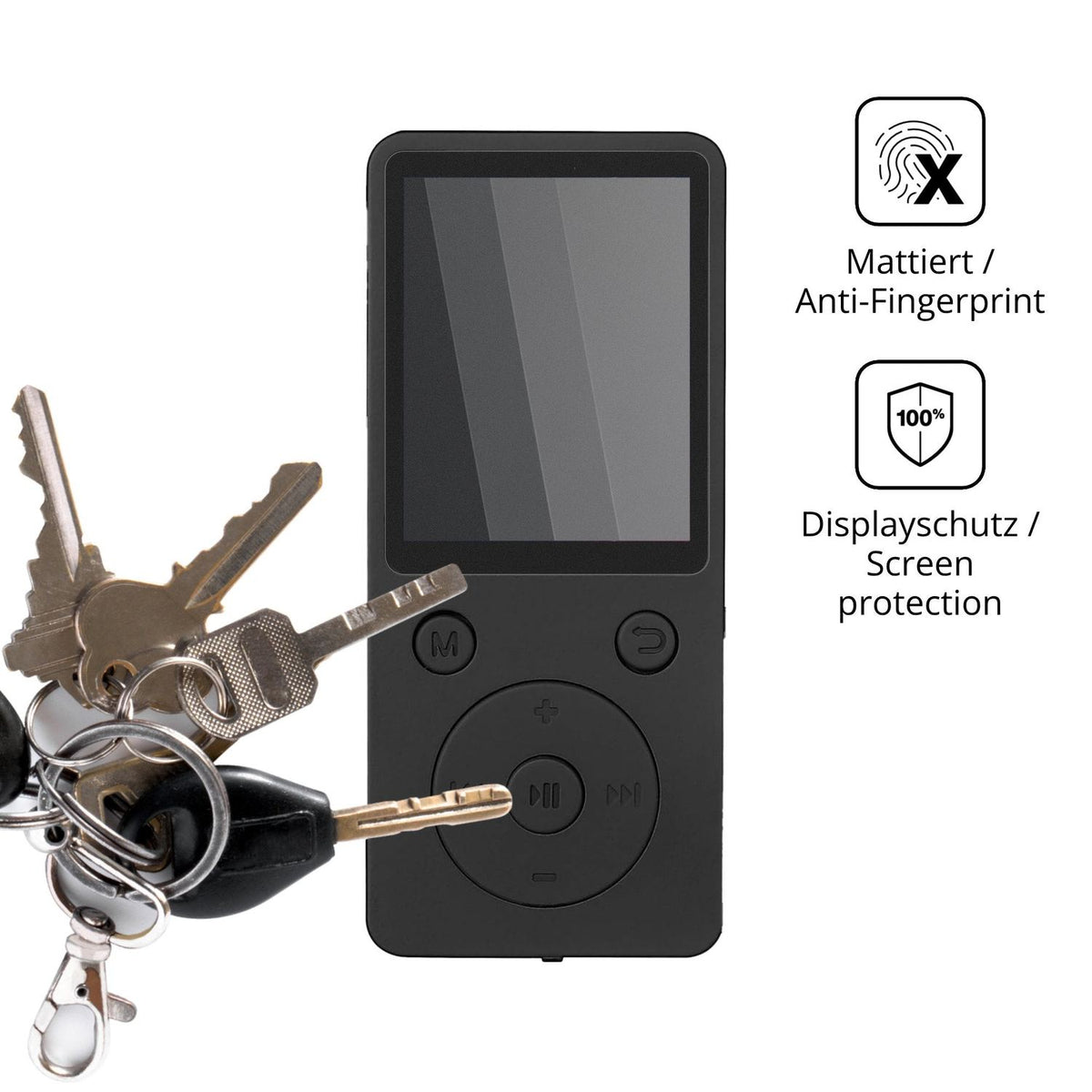 dipos Displayschutz für Gleisa M8, mattierte Oberfläche, Blickschutzfilter und perfekter Passform