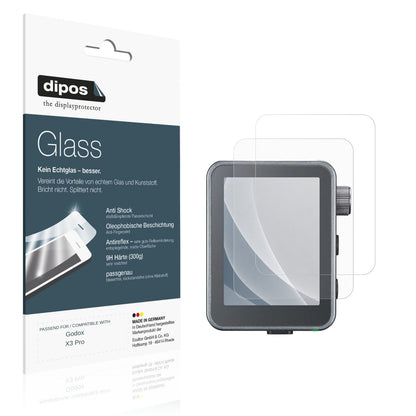 Matte Displayschutzfolie von dipos passend für Godox X3 Pro, 9H kratzfest und blasenfrei montiert