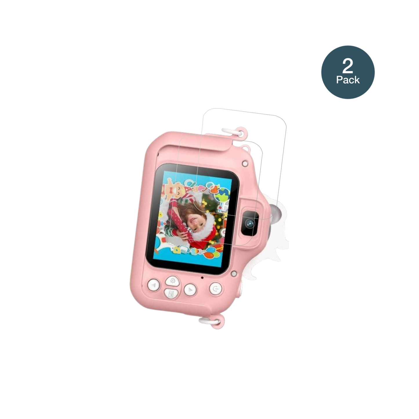 GofunlyX1 Kinder Kamera 2 Zoll mit aufgebrachter dipos Flex Schutzfolie, glasklare Darstellung ohne Einschränkungen