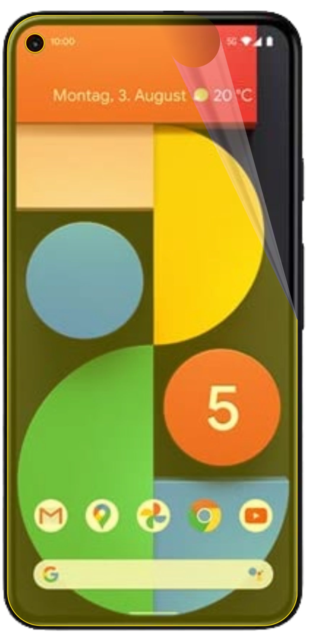 dipos Displayschutz für Google Pixel 5, transparente Oberfläche, geringe Dicke und perfekte Passform