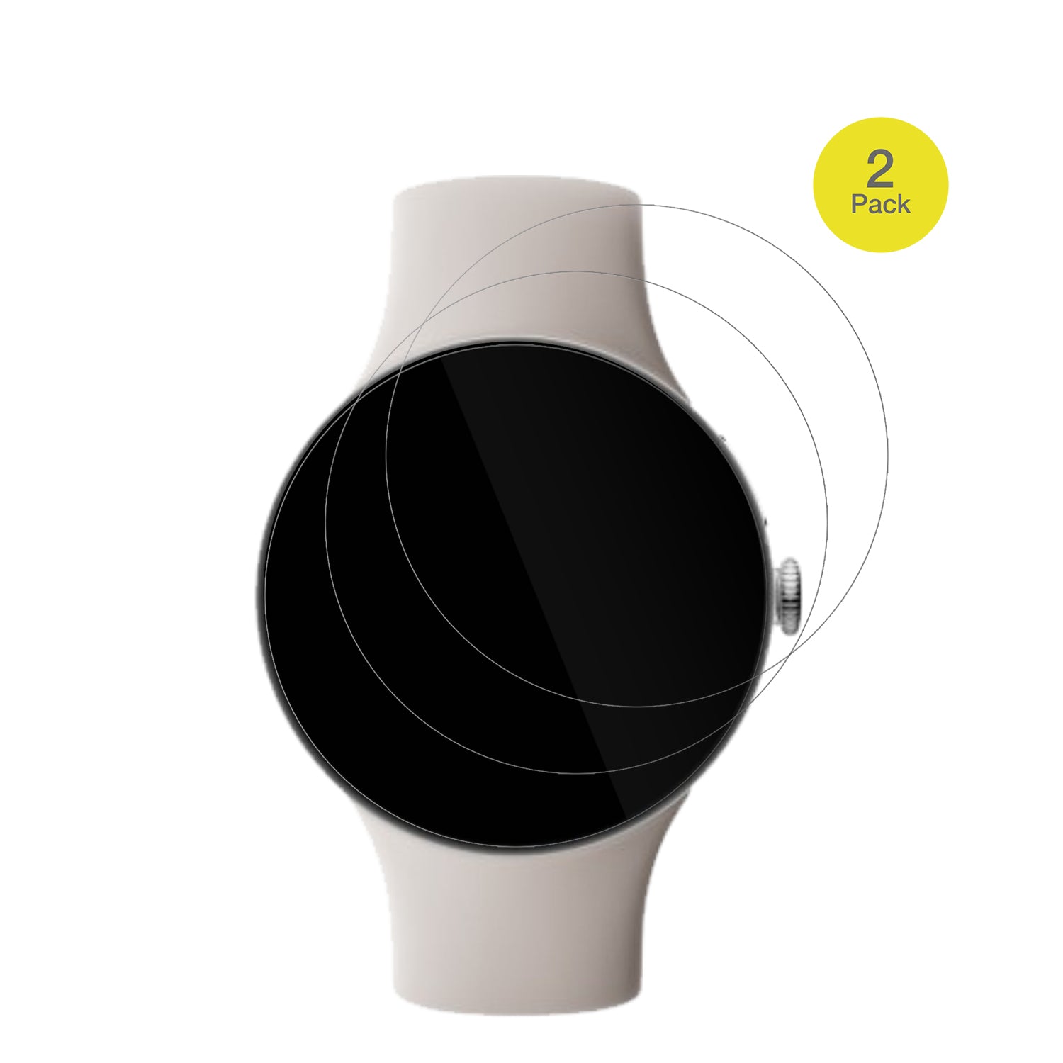 dipos Displayschutz für Google Pixel Watch 4 41mm, transparente Oberfläche, geringe Dicke und perfekte Passform