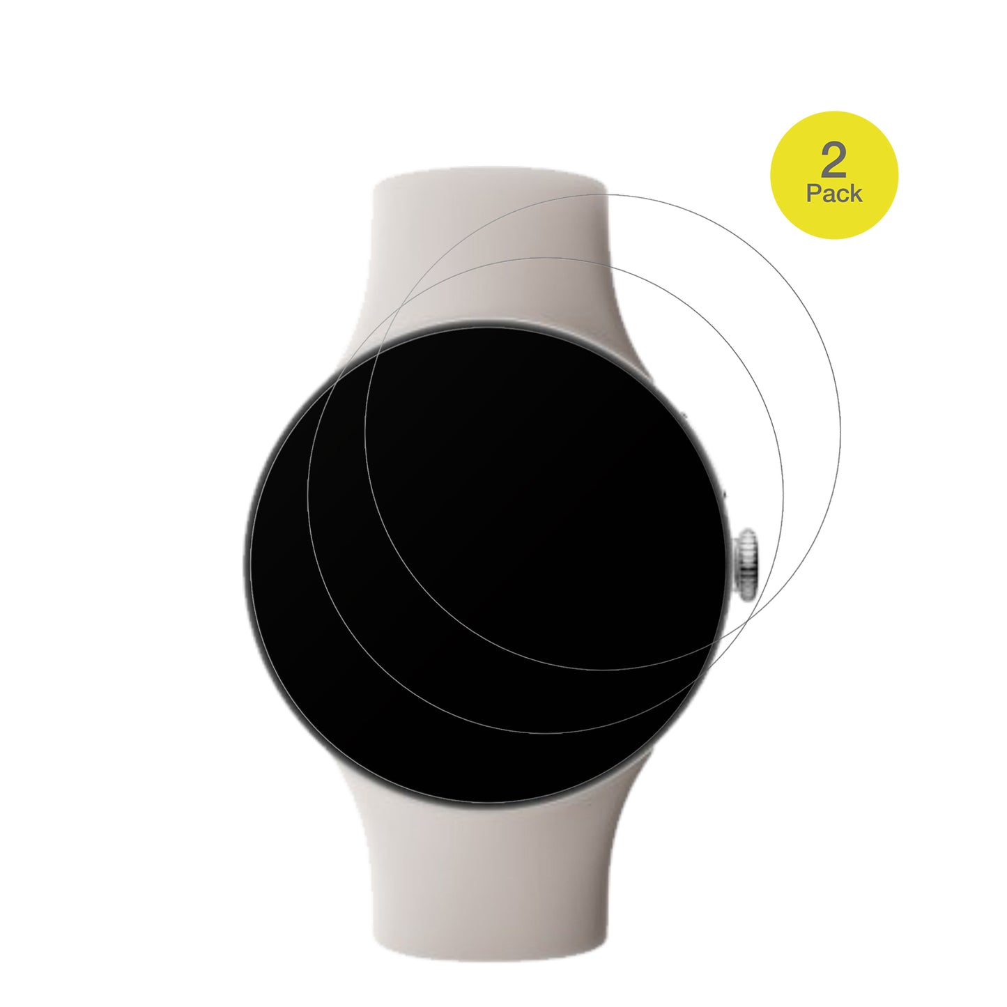 dipos Displayschutz für Google Pixel Watch 4, transparente Oberfläche, perfekte Passform auch für die Rundungen