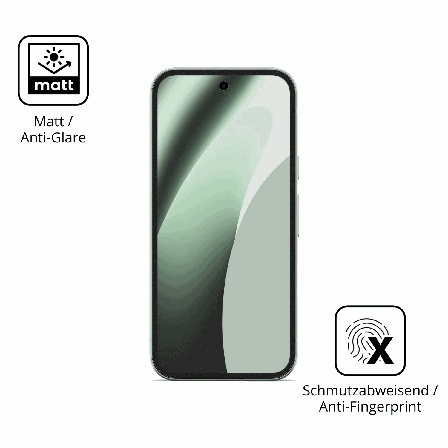 Dünne und entspiegelnde Folie passend zugeschnitten für Google Pixel 10a