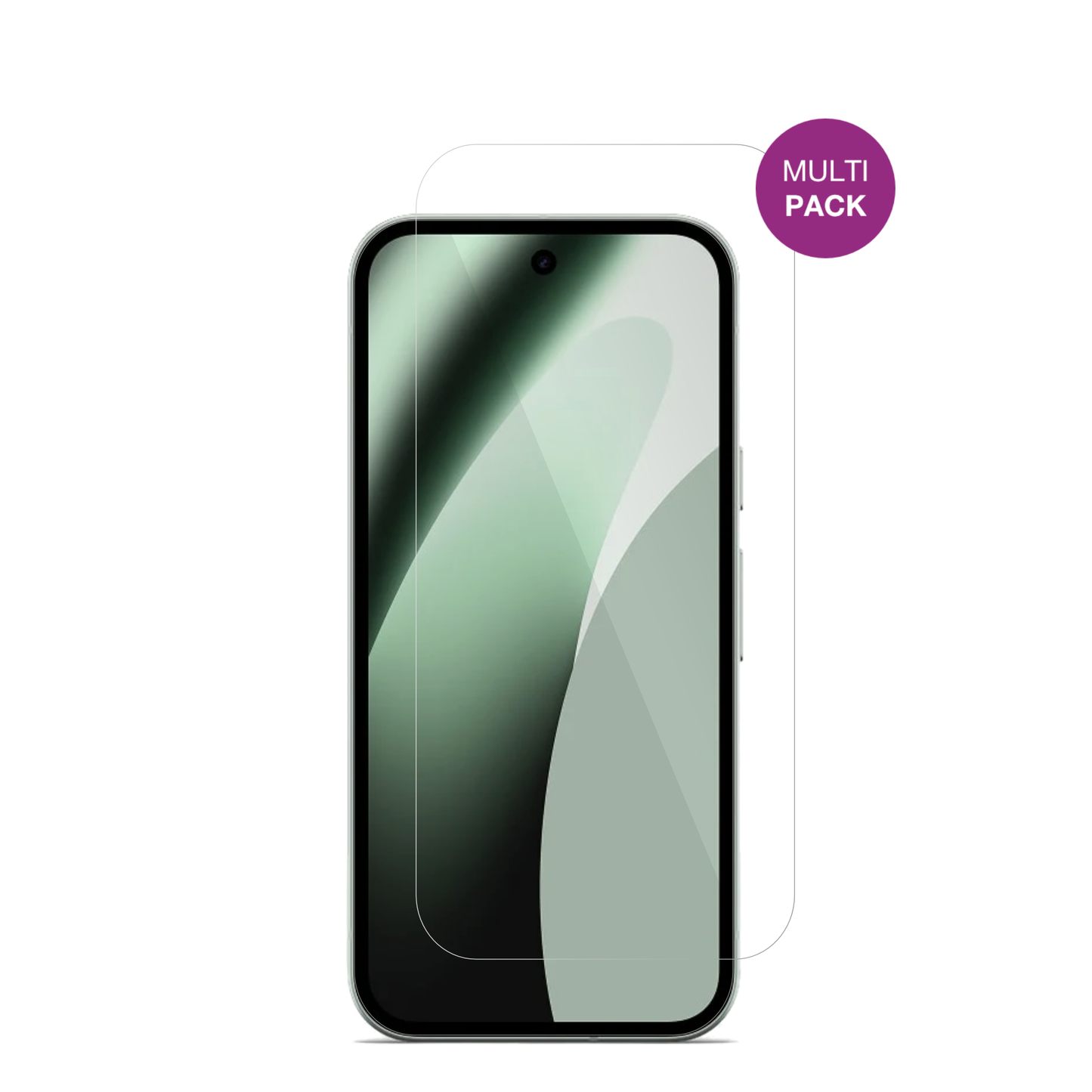 GooglePixel 10a mit aufgebrachter dipos Displayschutzfolie, glasklare Darstellung ohne Einschränkungen