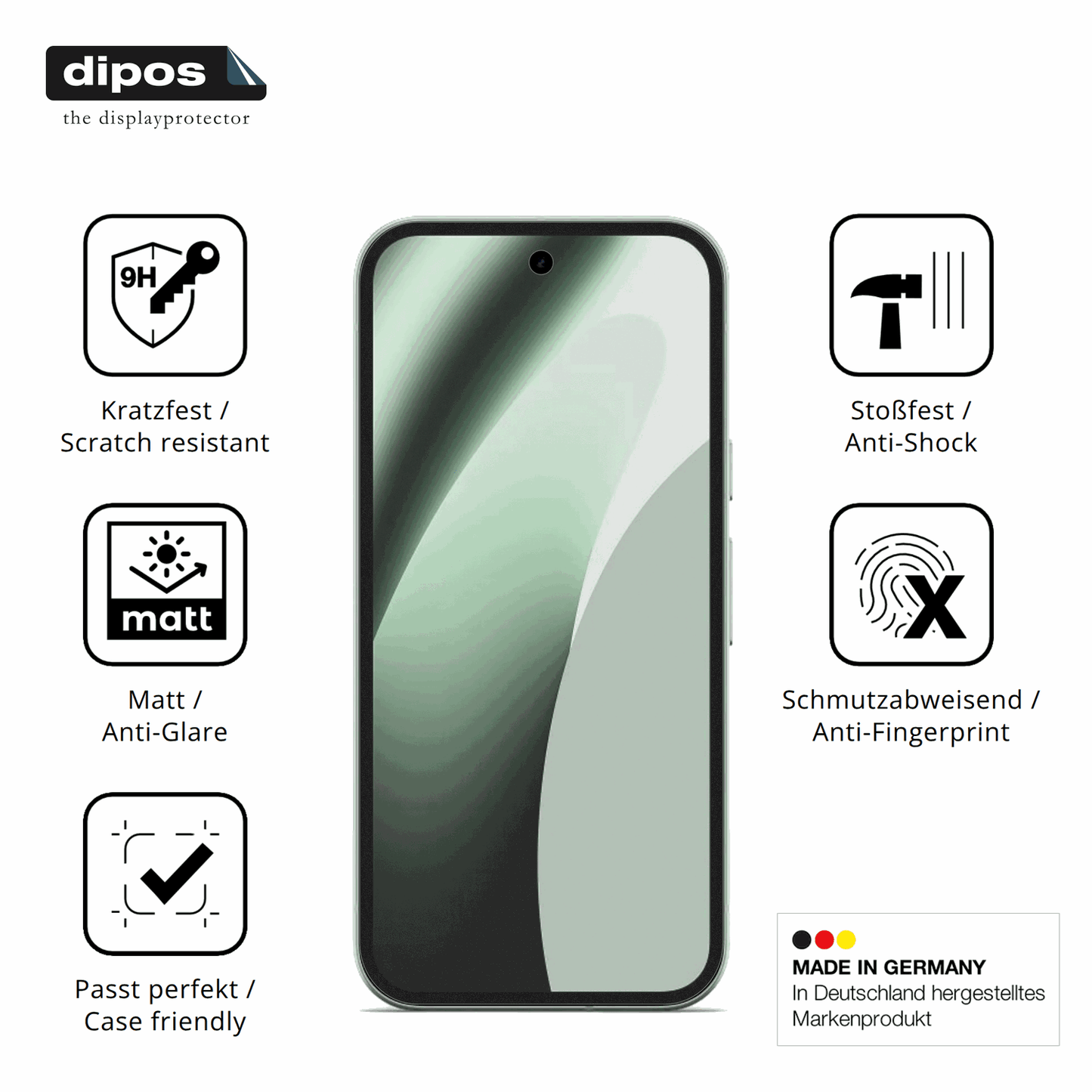 Displayschutz hergestellt in Deutschland, höchste Qualität made in Germany