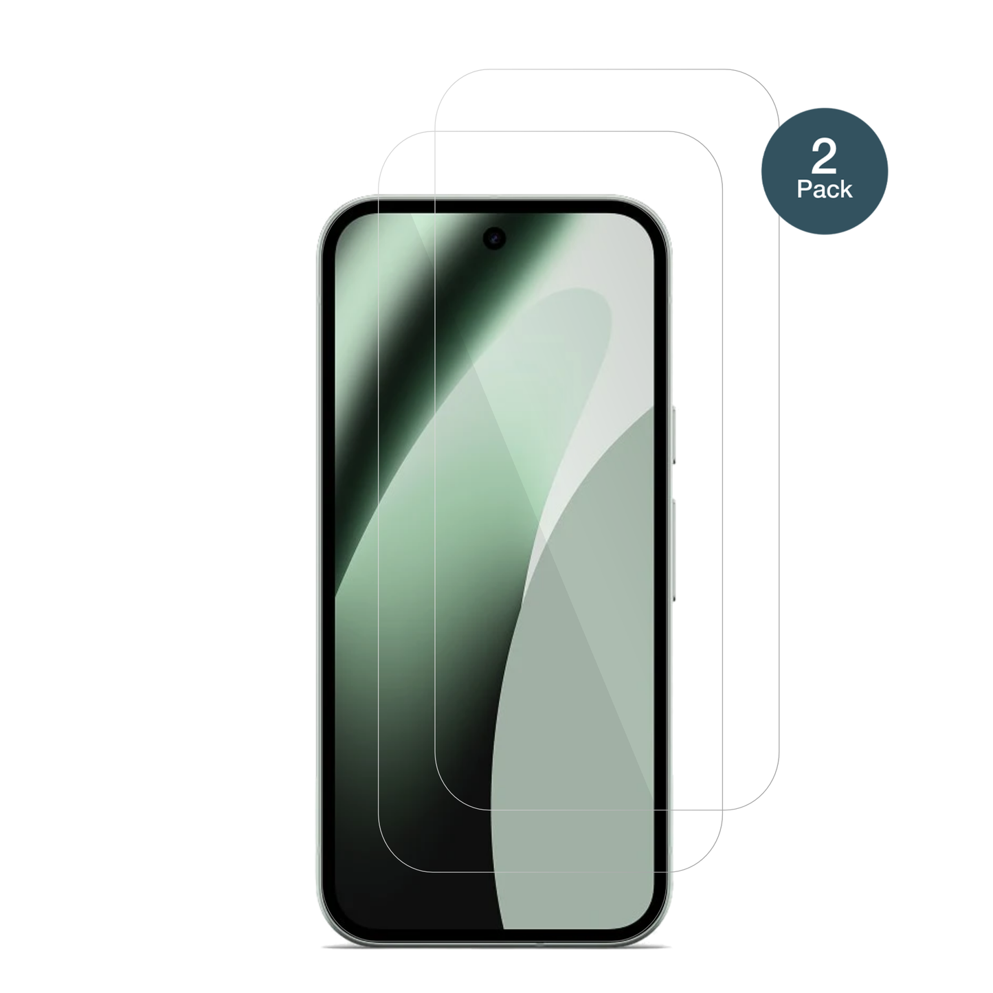 GooglePixel 10a mit aufgebrachter dipos Flex Schutzfolie, glasklare Darstellung ohne Einschränkungen