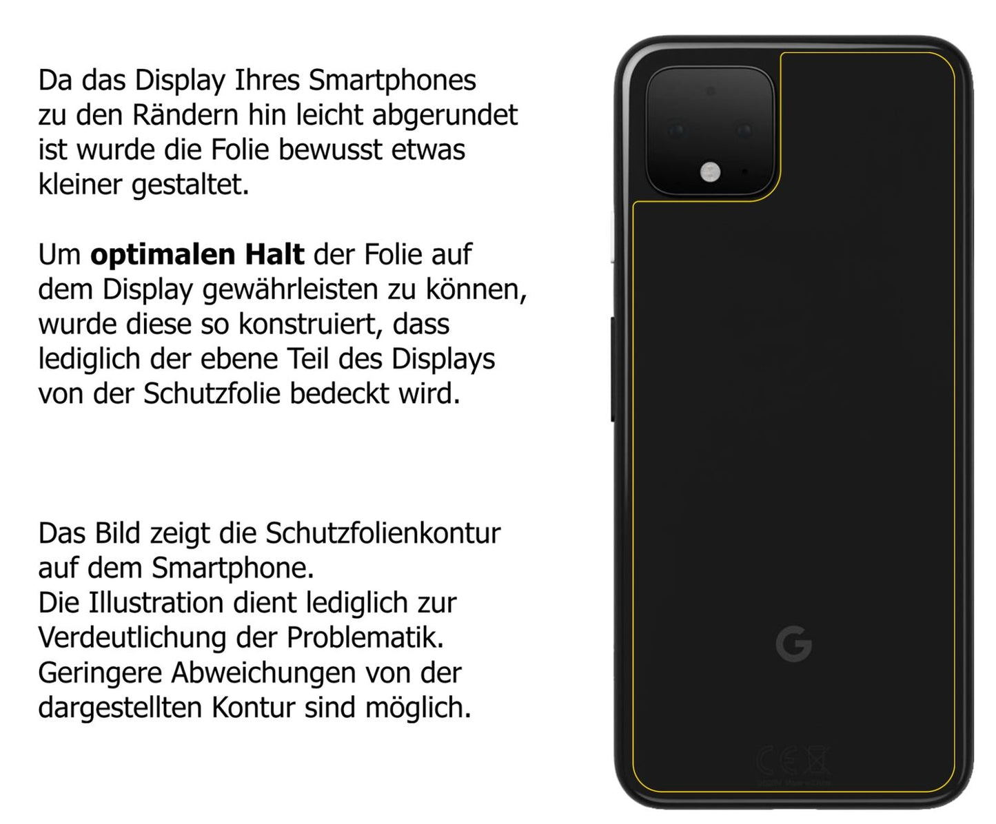 1x 9H Schutzfolie für Google Pixel 4 XL Rückseite Panzerfolie