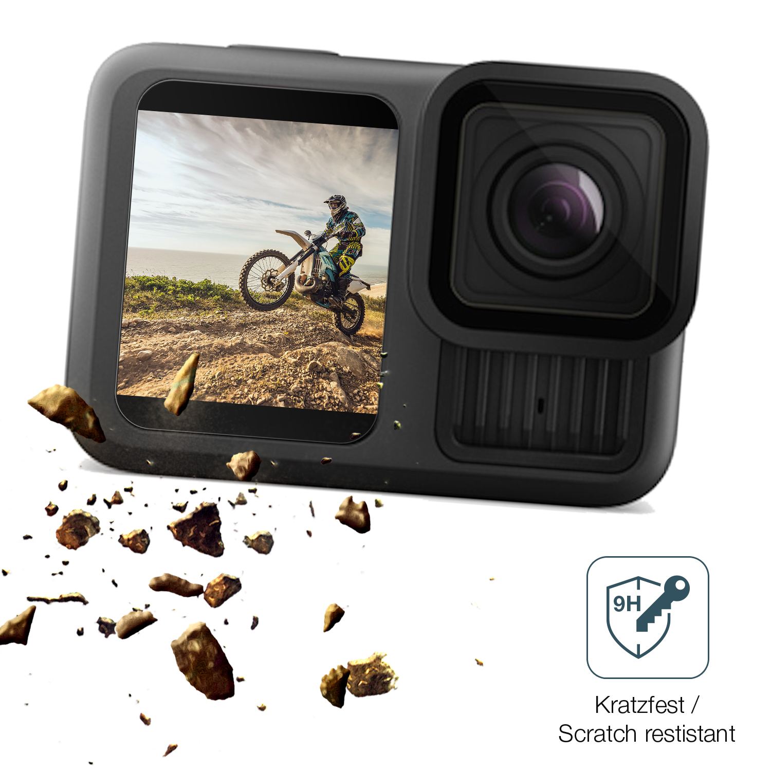 dipos Displayschutz für GoPro Hero 13, mattierte Oberfläche, robuste Festigkeit und perfekte Passform