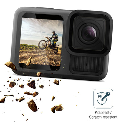 dipos Displayschutz für GoPro Hero 13, transparente Oberfläche, perfekte Passform auch für die Rundungen