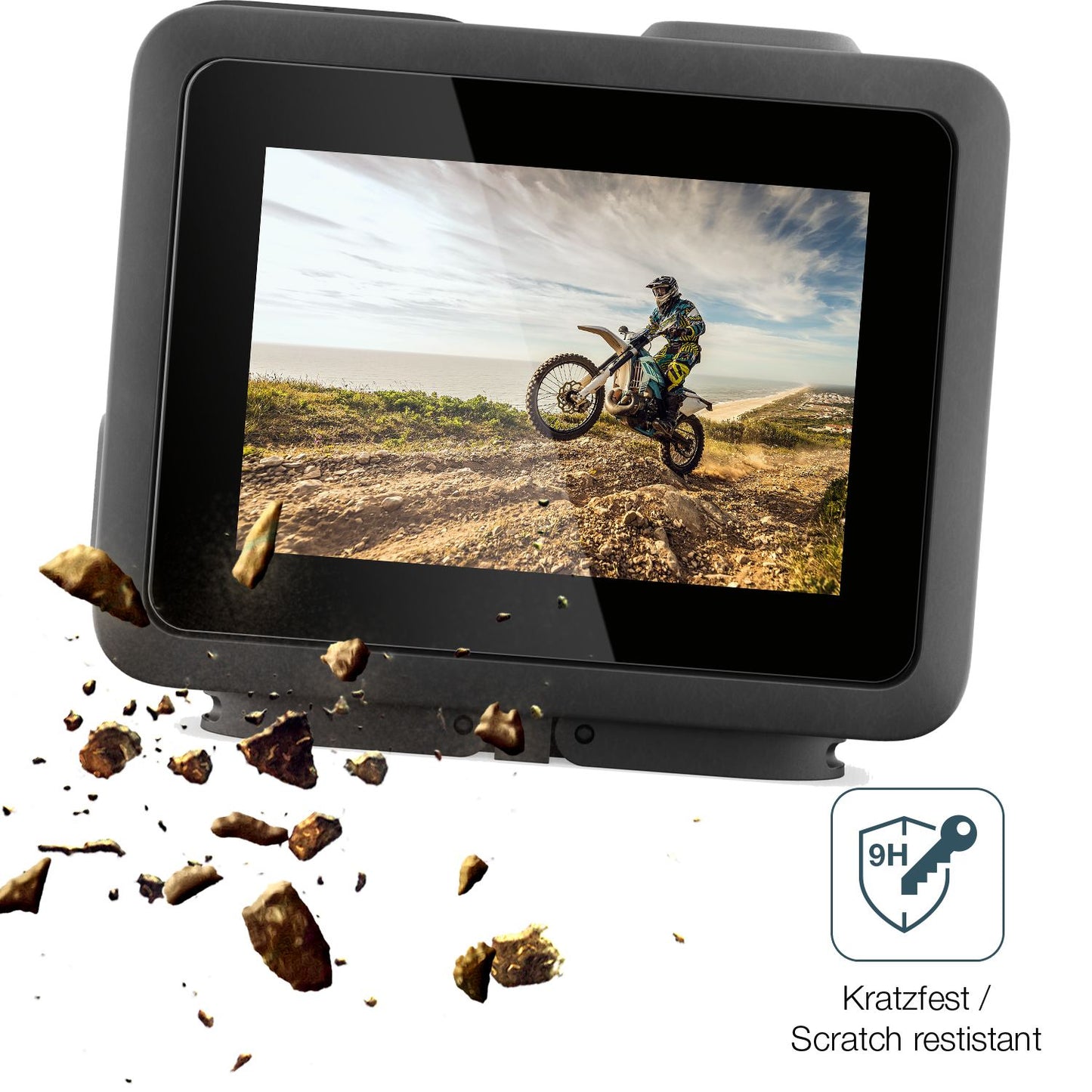dipos Displayschutz für GoPro Hero 2024, transparente Oberfläche, perfekte Passform auch für die Rundungen