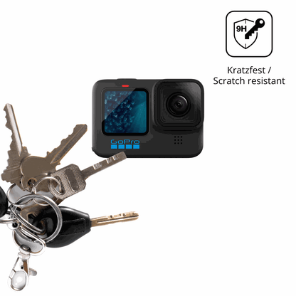 dipos Displayschutz für goprohero 11, transparente Oberfläche, perfekte Passform auch für die Rundungen