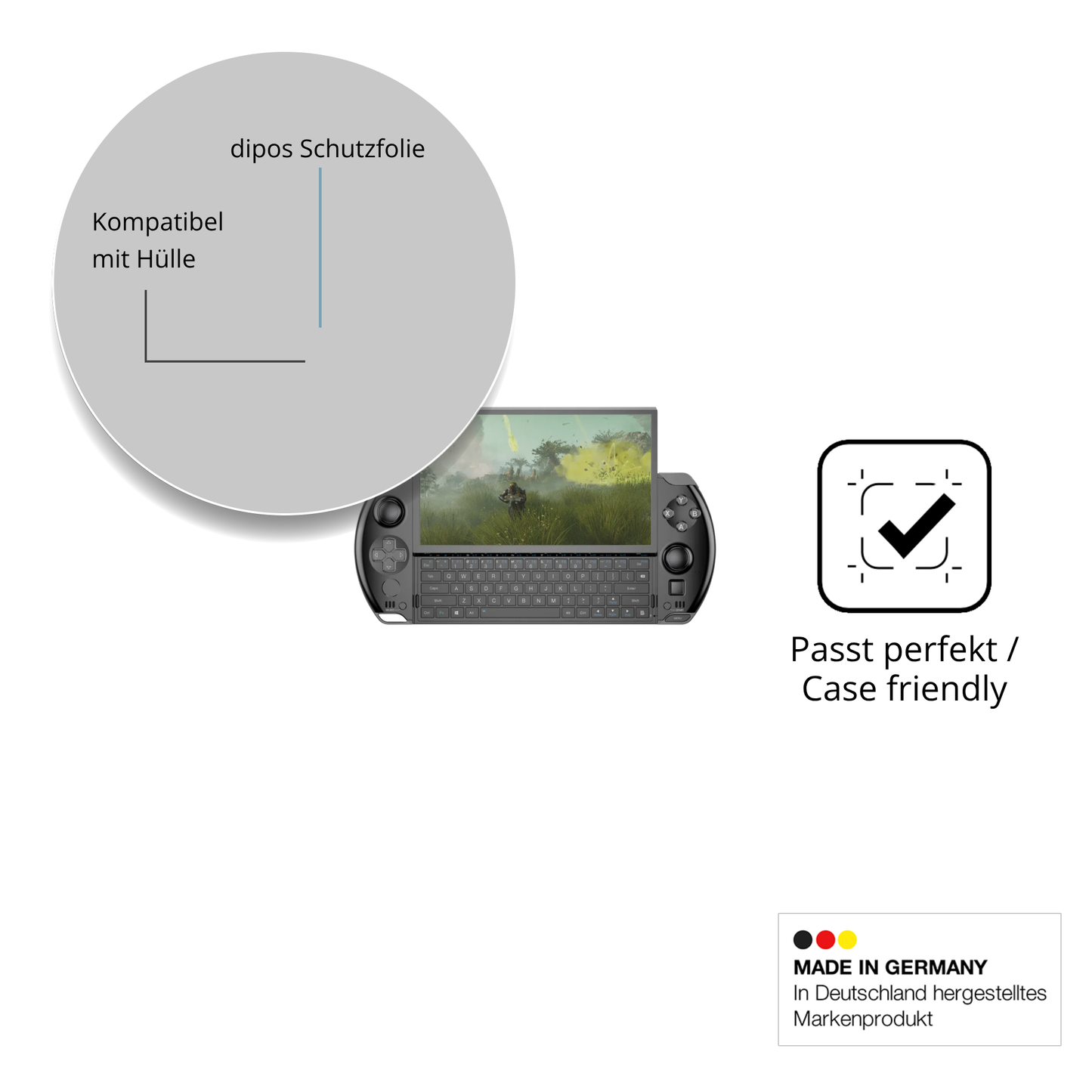 2x Schutzfolie matt für GPD Win 4 Display-Schutzfolie