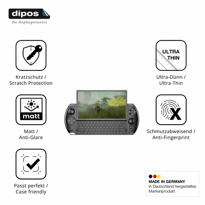 2x Schutzfolie matt für GPD Win 4 Display-Schutzfolie