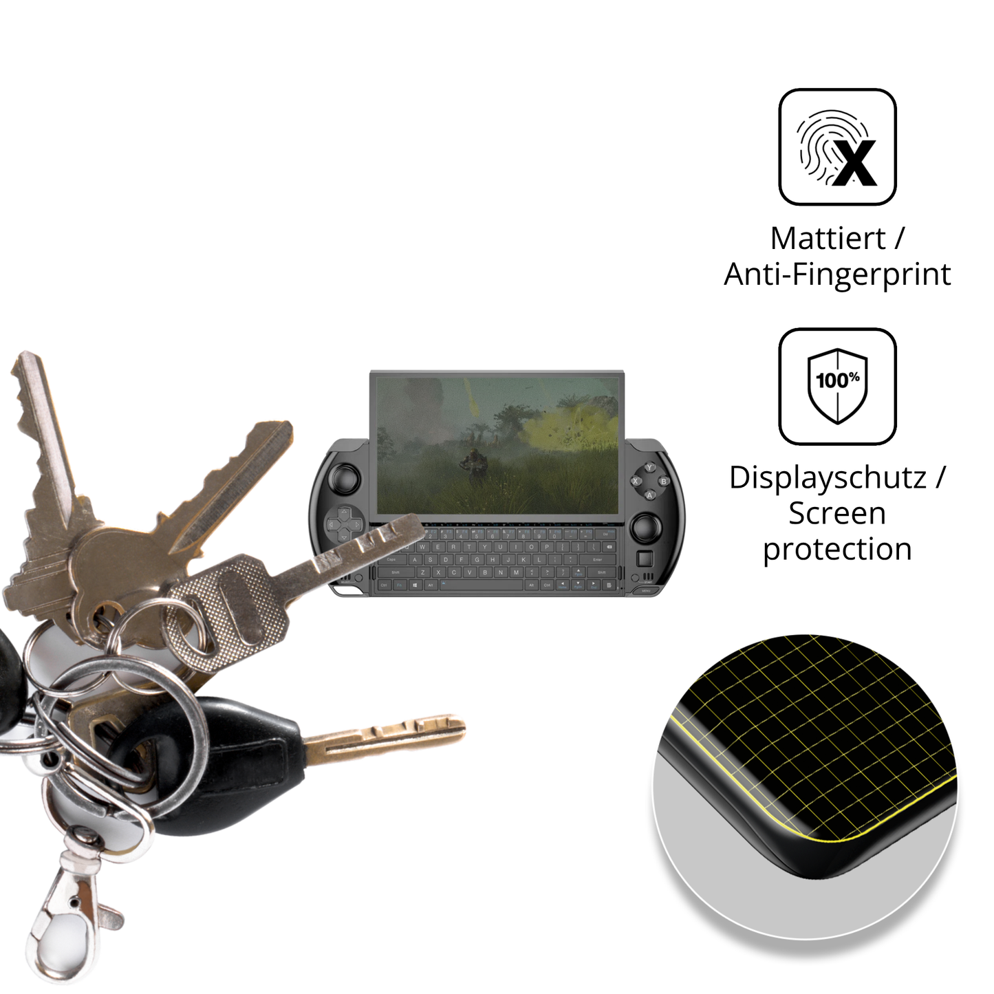 Blickschutzfolie für GPD Win 4 matt Schutzfolie Privacy