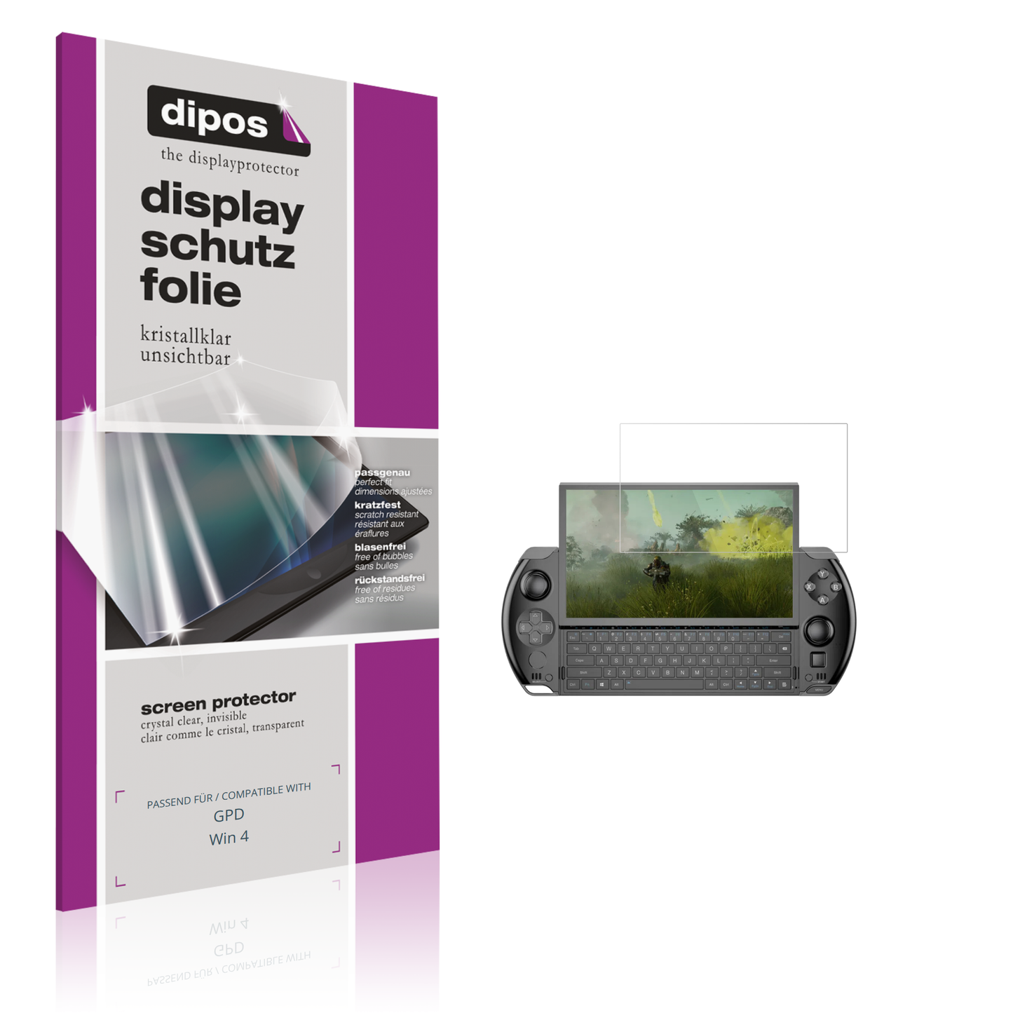 2x Schutzfolie klar für GPD Win 4 Display-Schutzfolie