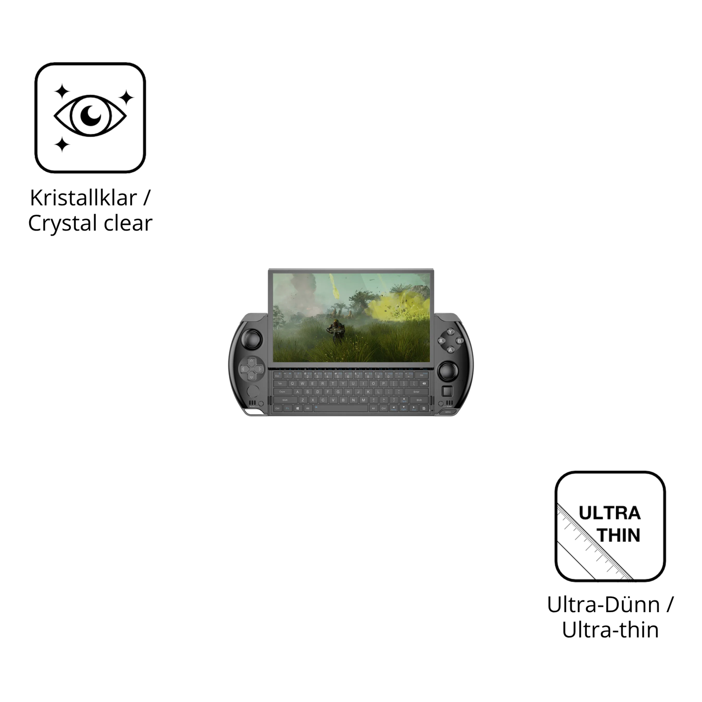 2x Schutzfolie klar für GPD Win 4 Display-Schutzfolie