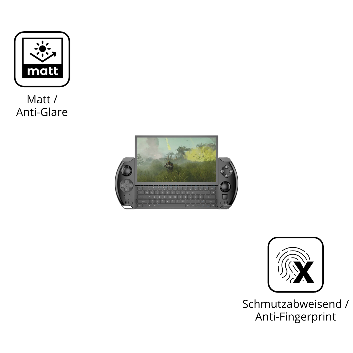 2x 9H Schutzfolie matt für GPD Win 4 Panzerfolie